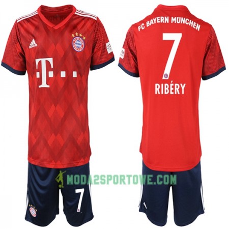 Koszulka Bayern Monachium Ribery 7 Dziecięcy Domowe Stroje Piłkarskie 2018-2019 Krótki Rękaw